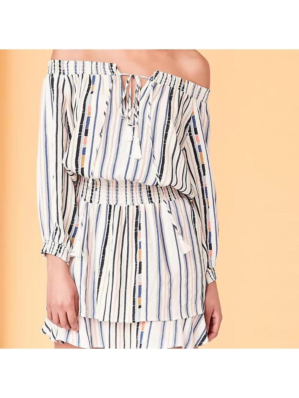 Anthropologie ASTR Blair Off-The-Shoulder Blouson Mini Dress Size M